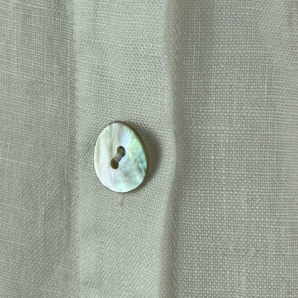 Soft Surroundings‎ Women Tunic Top Size Large White Cream Linen Button Blouse - Picture 6 of 16